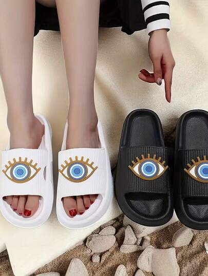 Dép lê mùa hè Demon Eye đế mềm dày dặn bằng chất liệu EVA dành cho nam và nữ, dép đế dày êm ái, dép đi trong nhà tắm nhẹ, dép đi tắm di động nhanh khô chống trơn trượt, dép du lịch, dép xăng đan mềm chống trơn trượt, thoải mái, hở ngón, chống mài mòn, đế lót êm ái chống trơn trượt, thích hợp cho nhà ở, ký túc xá, phòng tập thể dục, hồ bơi, spa, cắm trại, bãi biển, phòng tắm, khách sạn.