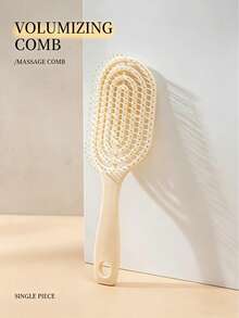 4件套女士卷发按摩梳套装，蓬松气垫梳，长发梳，直发梳，符合人体工学设计，耐热柔韧梳齿 - 4件套 - 查看 6