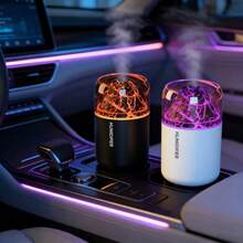 Mini Volcano Humidifier With 7-Color Night Light, Portable Cool Mist Aroma Diffuser For Bedroom, Car, Office And Desktop - 1PC - View 3