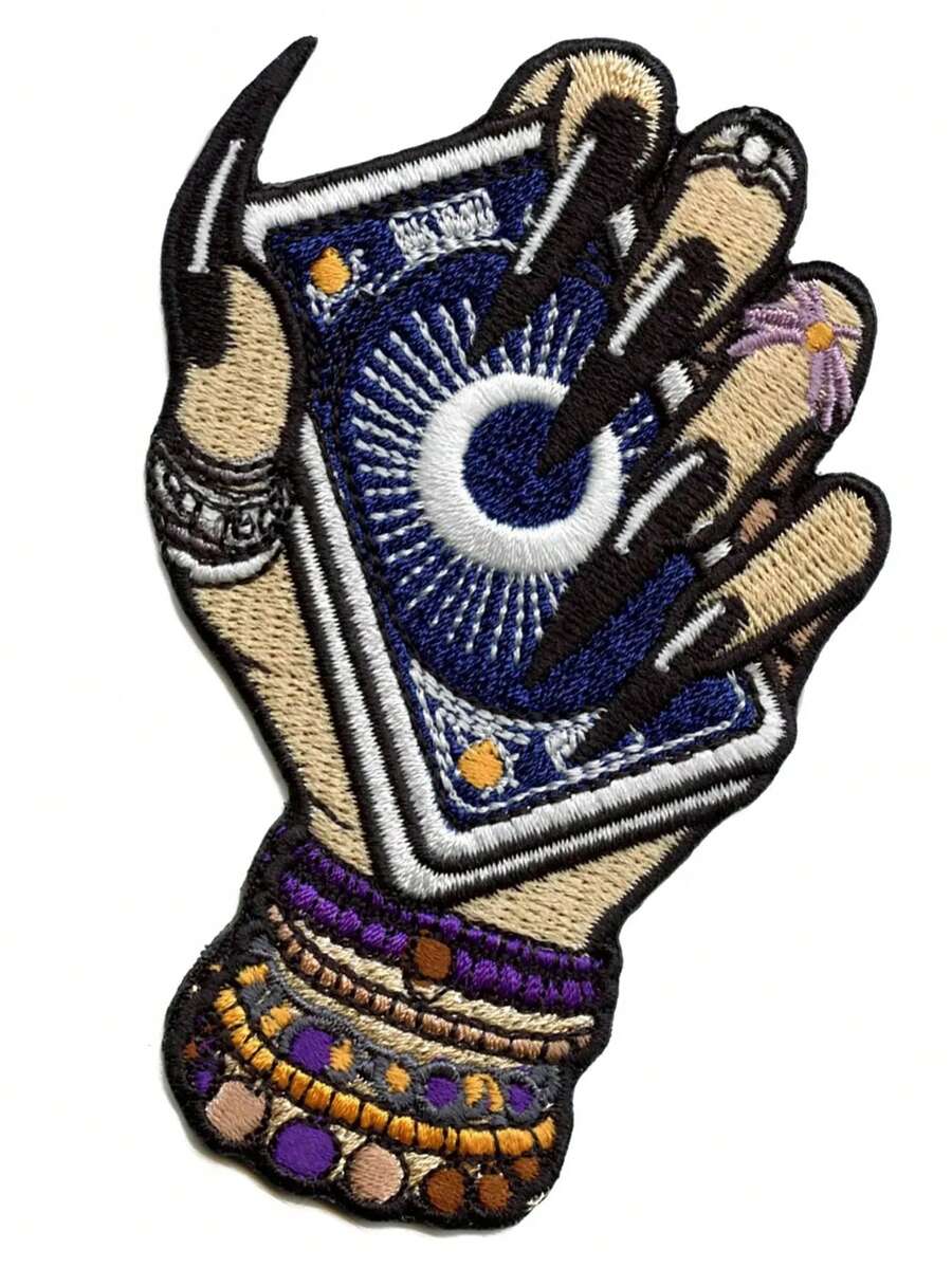 1 miếng vá hình lá bài Tarot, dùng để ủi, thích hợp cho việc đọc bài tarot, chủ đề tâm linh và thần thoại. - Nhiều màu - Xem 1