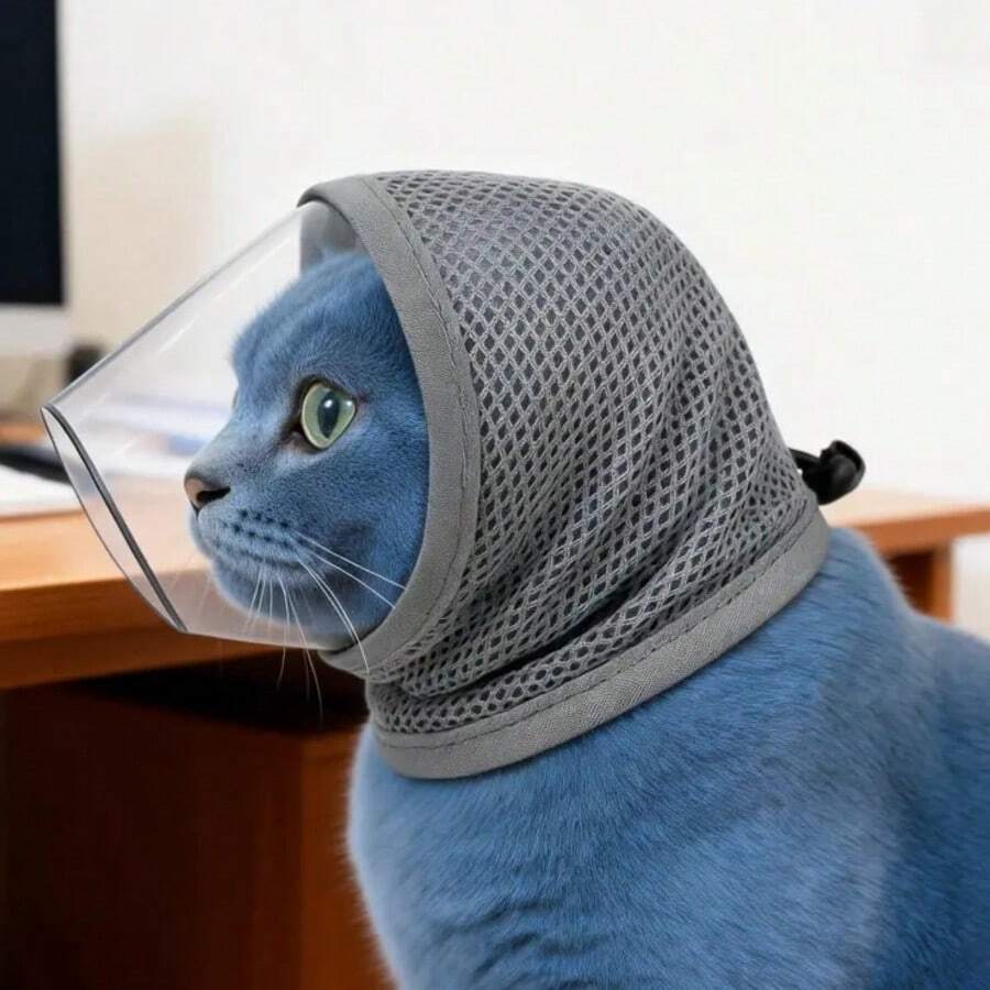 Breathable Cat Muzzle, Adjustable Anti-Bite Anti-Bark Cat Face Mask, Pet Supplies - Multicolor - View 1