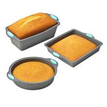 Bộ khuôn nướng bánh Essential Bake Trio - 3 khuôn silicon hình vuông, chữ nhật và tròn, chống dính, chịu nhiệt và dễ lấy bánh ra. - Xem 11