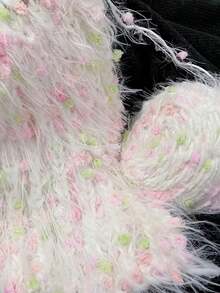 1pc Warm Ombre Gray Feather & Sea Salt Gradient Yarn, DIY Handmade Scarf Knitting Kit, Spring Collection - A49 - View 5