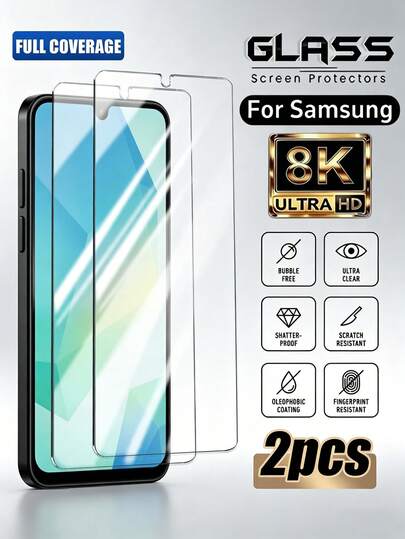 Navigator Bộ 2 miếng dán màn hình cường lực độ phân giải cao, phủ lớp chống thấm nước và dầu, chống bám vân tay, chống trầy xước, chất lượng hình ảnh 4K không suy giảm, tương thích với các dòng điện thoại thông minh A14/A15/A25/S23 Fe/A54/S24FE/A16/A36/A56//A16/A17/A07/Galaxy S21/S22/S23/S24 Ultra/S24FE/Galaxy S25 Ultra/S25 Series.