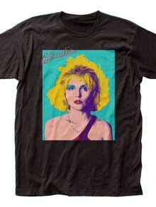 Blondie Pop Art T Shirt Mens Licensed Rock N Roll Music Retro Band Tee New - màu đen - Xem 2