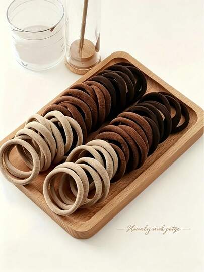 100 piezas de lazos elásticos de unicolor para el cabello, bandas para el cabello de gran elasticidad, diseño minimalista de moda, adecuados para coletas, ideales para el uso diario casual de las mujeres, regalo perfecto para fiestas