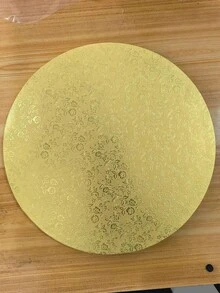 1/2入圓形金色蛋糕底盤 8/10/12英吋，蛋糕底座，適用烘焙、蛋糕DIY、甜點、婚禮慶祝、生日派對、點心、杯子蛋糕展示盤、主題派對、婚禮派對、開學季、聖誕節、萬聖節 - 金色 - 查看 11