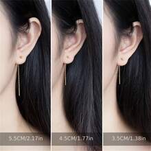 6件套时尚优雅性感长流苏圆球耳环套装，适合女性日常佩戴 - 彩色 - 查看 3