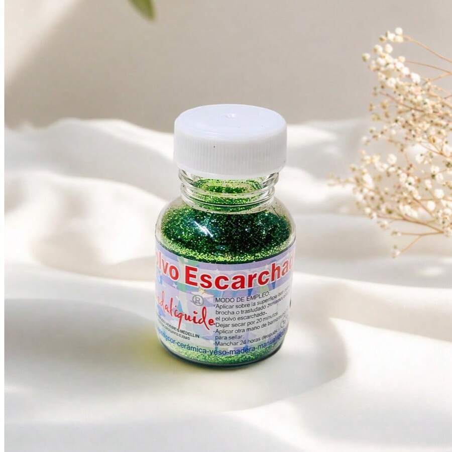 Frosted Powder For Decorating Fabrics, Foam, Wood, And Creating Beautiful Metallic Effects And More. - Light Green - View 1