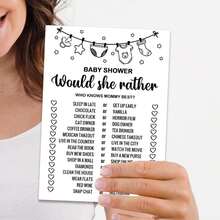 Bộ thẻ trò chơi tiệc mừng em bé, các hoạt động và ý tưởng trang trí tiệc vui nhộn, bộ thẻ cụm từ. - Liệu cô ấy thích điều đó hơn không? - Xem 3