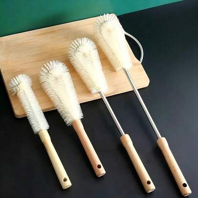 1pc Or 4pcs Long Handle Cup Brush Set - Ideal For Cleaning Kitchen Crevices, Removing Tea Stains, Washing Cups, Bottles, Thermoses And Baby Bottles