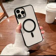 Fundas magnéticas para celular para iPhone 11/11 Pro/11 Pro Max/12/12 Pro/12 Pro Max/13/13 Pro/13 Pro Max/14/14 Pro/14 Pro Max/15/15 Pro/15 Pro Max/16/16 Pro/16 Pro Max/17/17 Pro/17 Pro Max, fundas protectoras translúcidas mate, delgadas y a prueba de golpes para teléfono móvil. - Estilo (1 pieza) - Ver 2