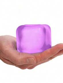 1个超柔软大冰晶减压玩具，趣味减压玩具，感官玩具，挤压玩具，透明立方体挤压玩具，生日礼物 - 圣诞礼物 - 万圣节礼物 - 完美礼物 - 彩色 - 查看 4