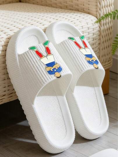 New Summer Fashion Men's House Slippers, EVA Material Bathroom Anti-Slip Breathable Odor-Resistant, Soft Thick Sole Comfortable Antibacterial Foot Care, Suitable For Indoor/Outdoor Beach Casual Sandals