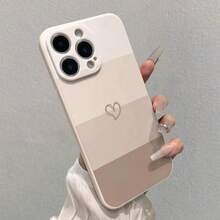 Funda de teléfono suave pintada con forma de corazón Pop para iPhone 11/11 pro/11 pro max/12/12 pro/12 pro max/13/13 pro/13 pro max/14/14 pro/14 pro max/15/15 pro/15 pro max/16/16 pro/16 pro max/17/17 pro/17 pro max - Estilo (1 pieza) - Ver 4