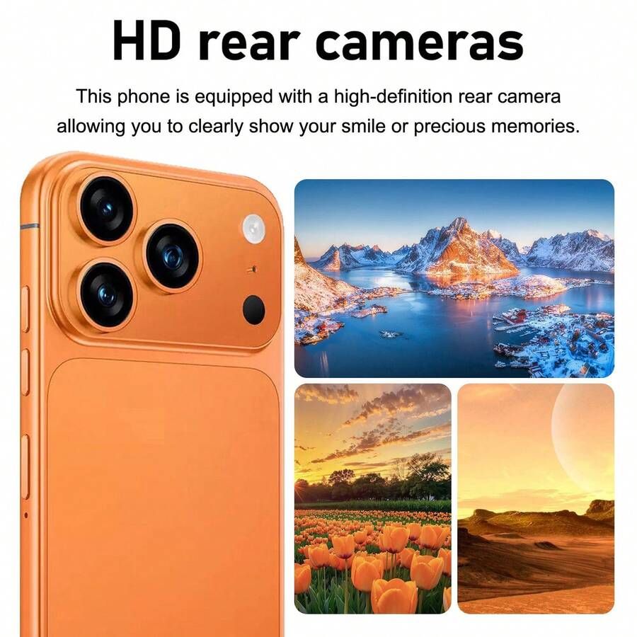 W&O S25 Ultra Is A Globally Unlocked Android Smartphone With 8GB+256GB Storage, Dual SIM Dual Standby, High-Definition Front And Rear Cameras, A Built-In Stylus, And Supports Facial Recognition. - Orange - View 1