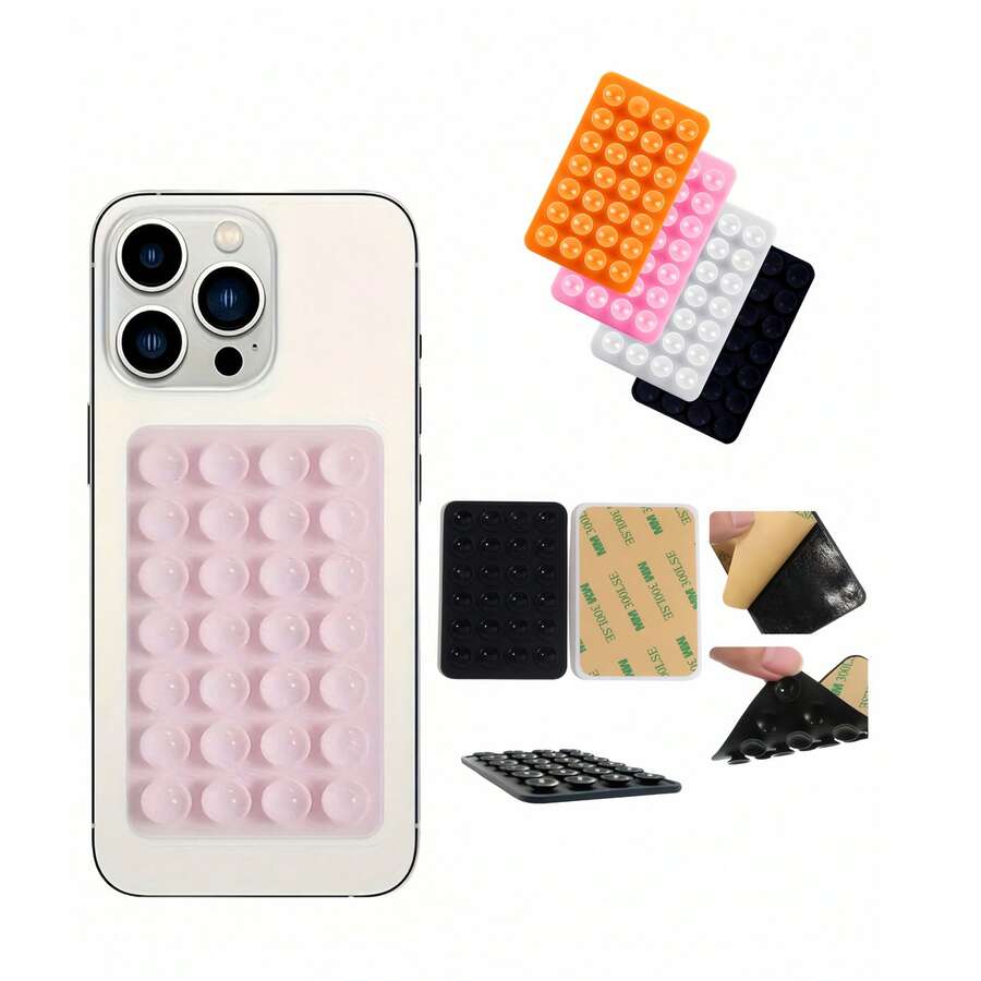 Silicone Suction Cup Phone Case Holder – Strong Suction, Hands-Free Stand (Suitable For Selfies And Video Shooting) – Durable Adhesive Silicone Base, Suitable For Use In The Shower, Ideal For Video Recording And Photography. - Black - View 1