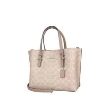 Coach品牌印花女士斜挎单肩包 - 沙黃色配灰褐色CV965SVPWH - 查看 3