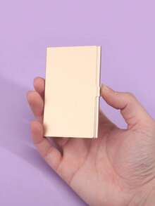 1pc Solid Color Card Holder Back To School - Rose Gold - View 17