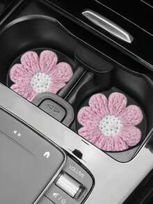 2 chiếc lót cốc hình hoa đan, lót cốc khe đựng đồ trên xe hơi, đế lót ly cách nhiệt, trang trí xe hơi. - tàu lượn siêu tốc - Xem 6