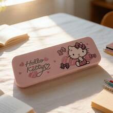 Miniso 一套5支Hello Kitty化妆刷，设计可爱甜美，配有收纳盒，卡通联名款，防滑手柄，柔软且吸粉力强，适合初学者和专业化妆师使用，可用于散粉/眼影/遮瑕膏，是送礼佳品。 - 彩色 - 查看 1