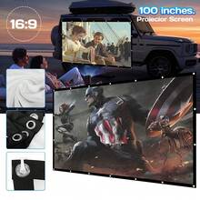 Portable, Foldable 100-Inch Projector With A 16:9 Aspect Ratio, High Resolution, Suitable For Outdoor Use, Home Theaters And 3D Movies. - 100 Inches - View 2