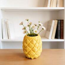 1pc Creative Pineapple Pen Holder & Planter, Unique Desktop Stationery Storage Box, Suitable For Study And Office, Fashion Storage, Artistic Gift And Desktop Decor - Multicolor - View 1