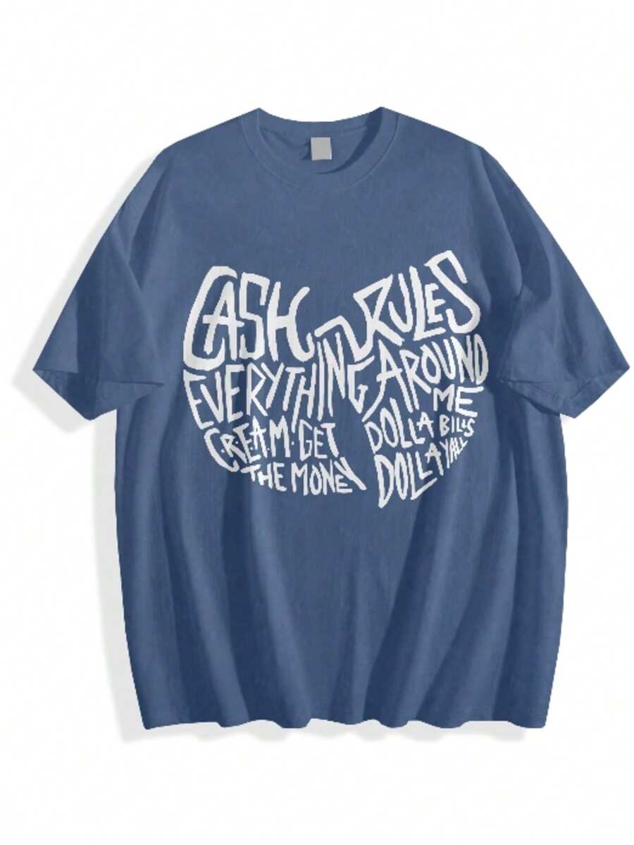 Vintage Wutang Classic Rules T-Shirt Short Sleeve All Sizes S To 3 XL - màu xanh hải quân - Xem 1