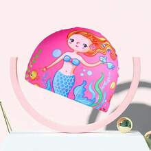 1顶儿童泳帽，可爱卡通男女通用婴儿舒适印花泳帽 - 彩色 - 查看 14