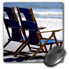 3dRose Beach Chairs Umbrella Ship Island Mississippi Franklin Viola - Mouse Pad MP_91483_1 - como en la foto - Ver 4