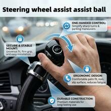 Automobile Steering Wheel Assist Ball - Hand Steering Gear With Ball Bearing Assist Ball - Effort-Saving Steering Aid Device - A - View 12