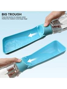 Botella de agua portátil para mascotas pequeñas de 19oz/12oz, adecuada para perros pequeños/medianos/grandes y otros animales, dispensador de agua para caminar al aire libre, tazón de agua para mascotas pequeñas - Multicolor - Ver 2