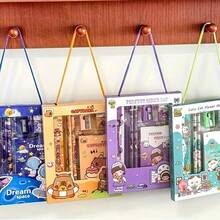 6pcs Student Stationery Gift Set, Portable Writing & Drawing Tools, Smooth Ink Flow, Easy To Erase, Cute Astronaut & Capybara Themed, Including Pencil, Ruler, Notebook, Pencil Sharpener & Eraser, In Rectangular Gift Box, Suitable For Classroom, Office, Back To School, Graduation, Party, Campus, Travel, Also A Great Birthday Gift - Multicolor - View 7