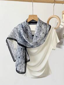 1 chiếc khăn choàng in họa tiết, mềm mại và thoải mái, chống nắng, đa năng, dùng để quàng cổ hoặc buộc tóc. - Nhiều màu - Xem 20