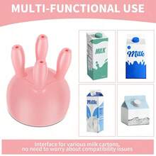 3D Printed Reusable Cow Udder Shaped Milk Carton Pouring Spout, Fits Boxed Milk And Efficient Milking Machine Bottles, Convenient Milk Carton Lid - Multicolor - View 5