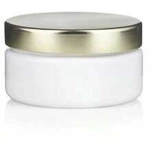 White Refillable Low Profile PET Plastic BPA Free Jar with Gold Metal Lid - 2 oz (6 pack) + Spatulas and Labels - como en la imagen - Ver 9
