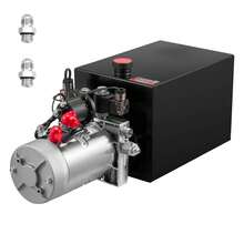 12 Quart Hydraulic Power Unit, Double Acting Dump Trailer Pump, 3200 PSI Max Relief Pressure & 0.91 GPM Flow Rate, DC 12V Hydraulic Pump With Metal Reservoir For Dump Trailer Car Lifting - 12 Quart - View 8