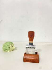 1pc Vintage Date Stamp, Suitable For Scrapbooking, Zakka Style Imitation Postmark Effect, Wooden Stamp, Roller Stamp - Multicolor - View 8