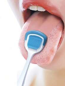 1/3 chiếc dụng cụ làm sạch lưỡi bằng thép không gỉ không gây kích ứng, dụng cụ cạo lưỡi có hình dạng phù hợp cho người lớn và trẻ em, dụng cụ chăm sóc răng miệng hiệu quả giúp làm thơm miệng và làm sạch lưỡi. - Nhiều màu - Xem 1