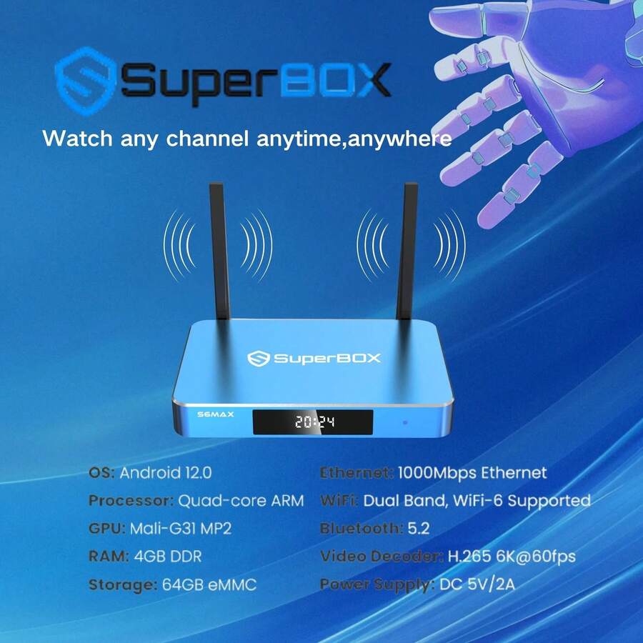 2025 Superbox S6 Max 4G+64G With Super Box Voice Remote, Parental Control, 6K UHD And Smartbox Bundle - View 1