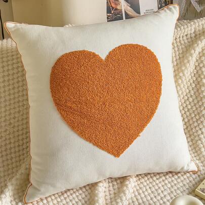 1个柔软精致的3D刺绣枕套（不含枕芯），简约经典波西米亚风格装饰靠垫套，通用家居装饰，适用于客厅沙发、卧室、户外，春、夏、秋、冬四季皆宜。