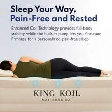 King Koil Colchón de Aire Doble de Lujo con Bomba de Alta Velocidad integrada para el hogar Invitados y Camping colchón Hinchable Doble de Alta Calidad - Beis - Ver 5
