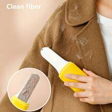 Dụng cụ loại bỏ xơ vải hai mặt hình quả chuối, con lăn đa năng có thể tái sử dụng dùng cho quần áo và lông thú cưng. - Con lăn làm sạch bụi đa năng - Xem 1