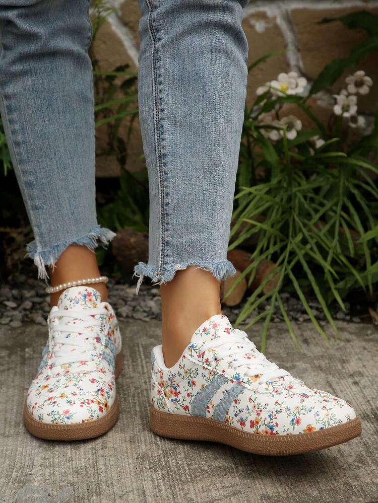 Zapatos planos casuales de verano para mujer, nuevos tenis de primavera 2025 con suela ligera y suave, en diseño de patchwork - 37 Rojo - Añade 5