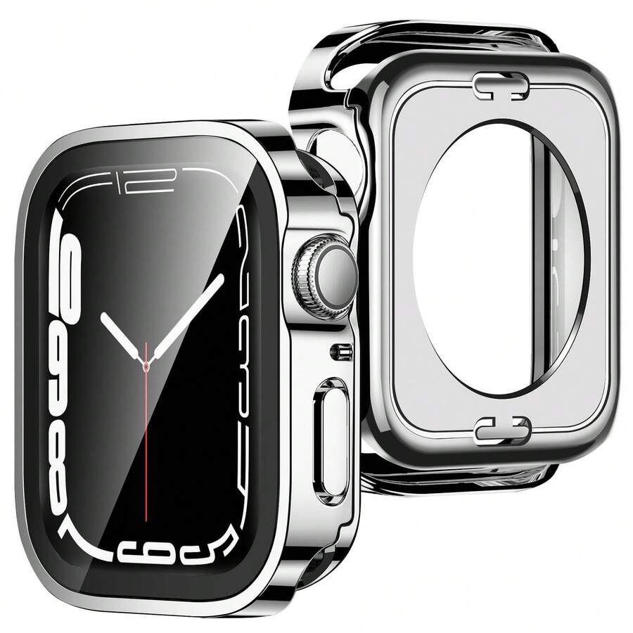 2合1防水保護殼，相容 40/41/42/44/45/46/49mm，HD 鋼化玻璃螢幕保護貼，適用 Ultra/SE/11/10/9/8/7/6/5/4