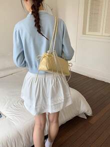 Mẫu mới năm 2026: Túi đeo chéo chấm bi thiết kế độc đáo, túi hình trụ đa năng thời trang, túi đeo vai cao cấp dành cho nữ. - Màu vàng - Xem 8