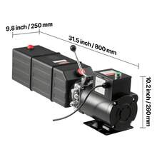 Hydraulic Pump Power Unit, AC 220-240V, 15 Quart Single Acting Hydraulic Unit, 6.3 L/Min Oil Flow, Max Discharge Pressure 22 MPa For Dump Truck, Auto Repair Garage, Car Lifting Platforms, Black - AC 220-240V, 15 Quart - View 10