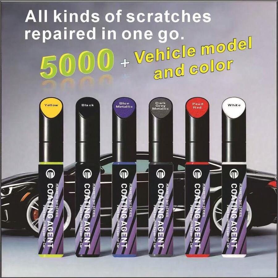 2-In-1 Multifunctional Touch Up Paint Pen, Suitable For Car Body, Motorcycle, RV, Plastic & Metal Repair, Scratch Removal, Enhances Vehicle Shine - Multicolor - View 1
