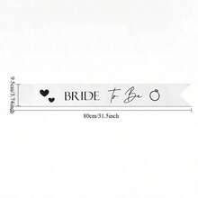 1pc,Team Bridal Party Belt/Sash-Bridal Shower Black Belt With White Lettering-Hen Party Decoration Accessories, Wedding Engagement Party Gifts, Party Photo Booth Props,Bachelorette Party Bridesmaid Gifts,Bridesmaid Sashes,Bachelorette Ashes,Bachelorette Party Ashes,Bridal Sash,Bridesmaid Accessories - Multicolor - View 5