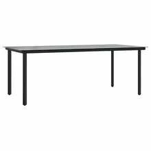 vidaXL Garten Essgruppe Mit Kissen 7 Pcs Schwarz Poly-Rattan - Black - View 5